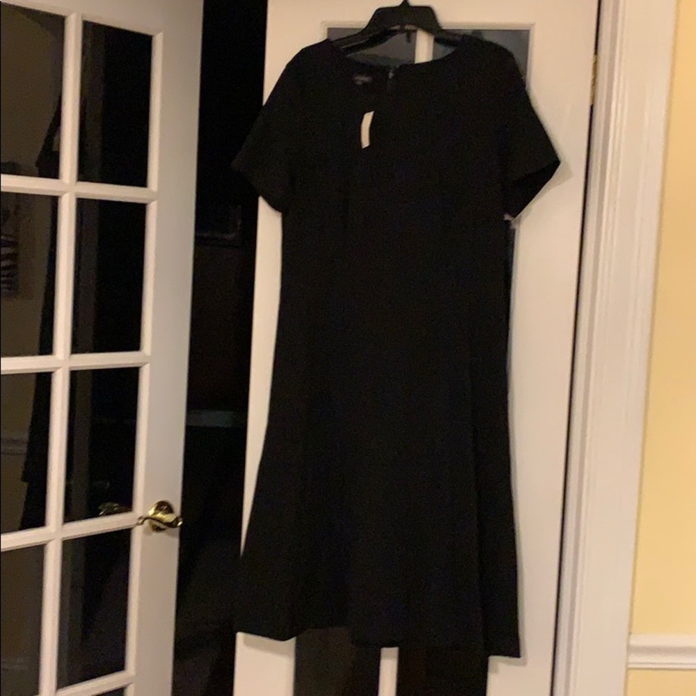 Black calf length work dress NWT.